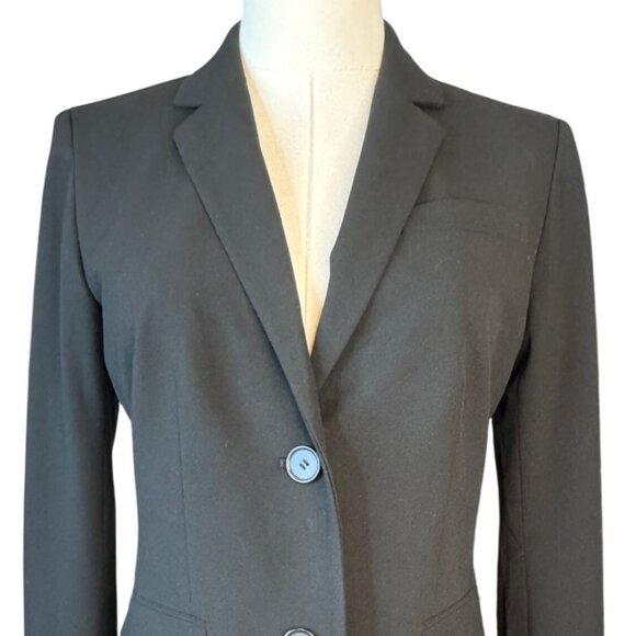 Ann Taylor Size 0 Black Two-Button Blazer Rayon/Polyester/Spandex - Picture 2 of 16